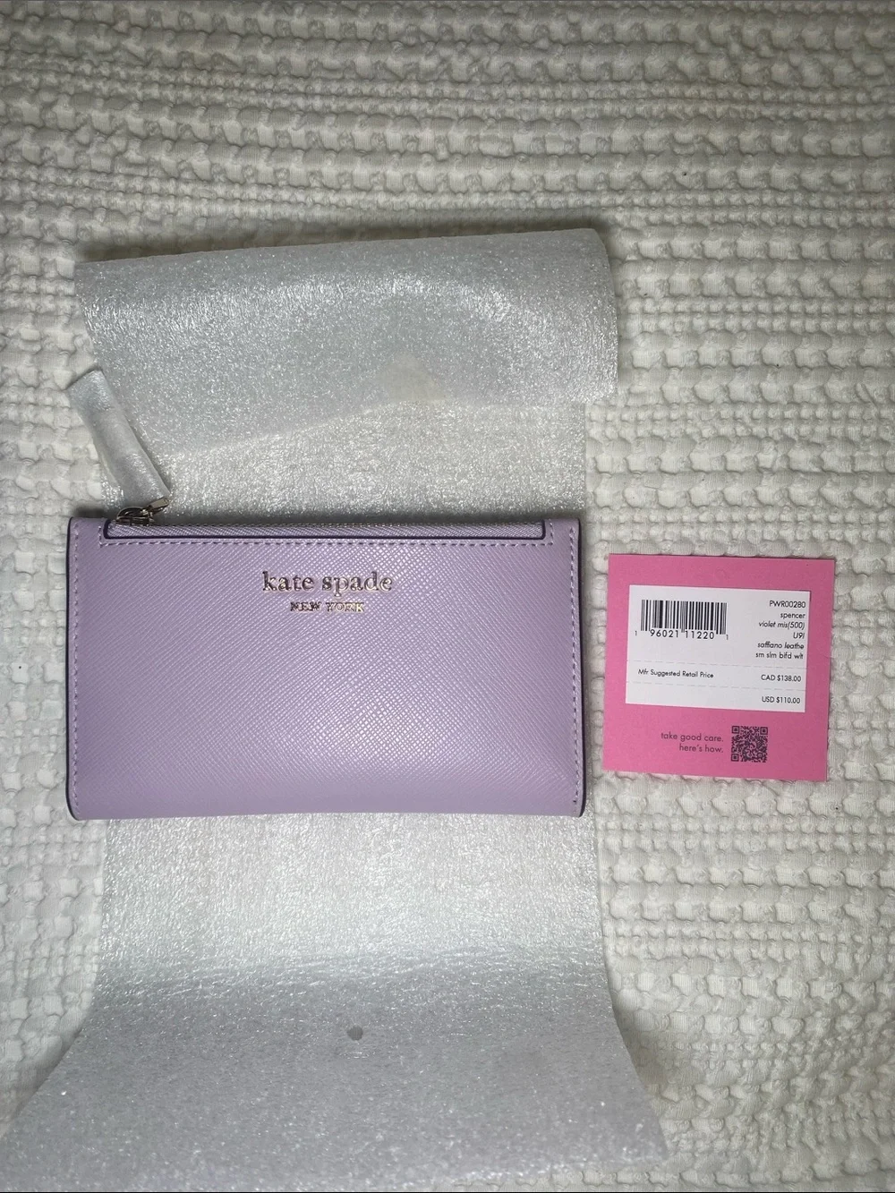NWT Kate Spade Violet Saffiano Leather Wallet with Gold Hardware 🦄✨